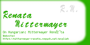 renata mittermayer business card